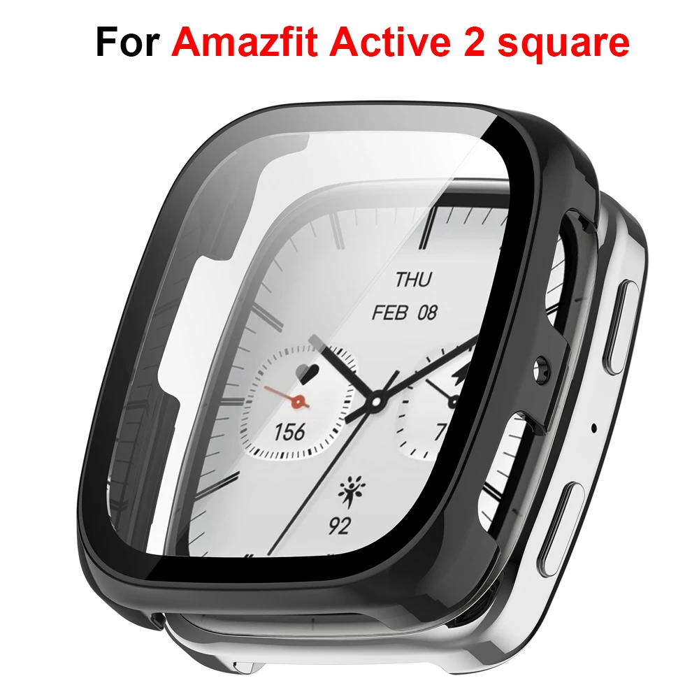 

PC Cover For Huami Amazfit Active 2 Square Screen Protector Full Coverage Protective Bumper Case Amazfit Active2 S Accessories