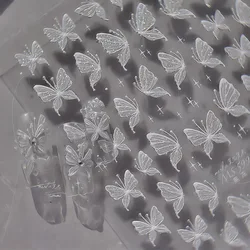 1pcs 5D Glitter Butterfly Nail Stickers Kawaii Aurora Butterfly Nail Art Charms Decorations Decals DIY Manicure Adhesive Slider