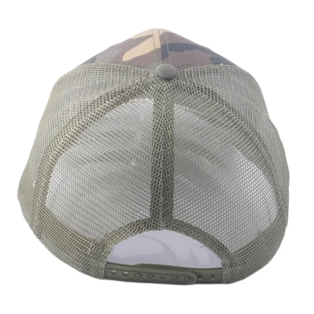 Summer Camo Mesh Baseball Cap Adjustable Men Trucker Hats Army Green