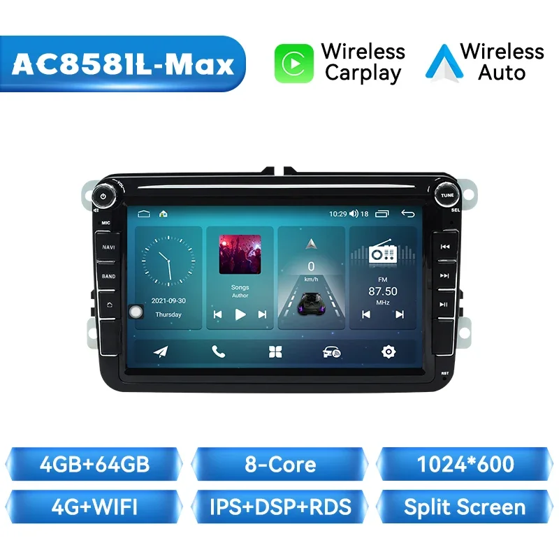 Draadloze Carplay Android 14 Auto Radio Voor Volkswagen Vw Passat B6 B7 Cc Tiguan Touran Golf Polo Auto Multimedia Gps Autoradio