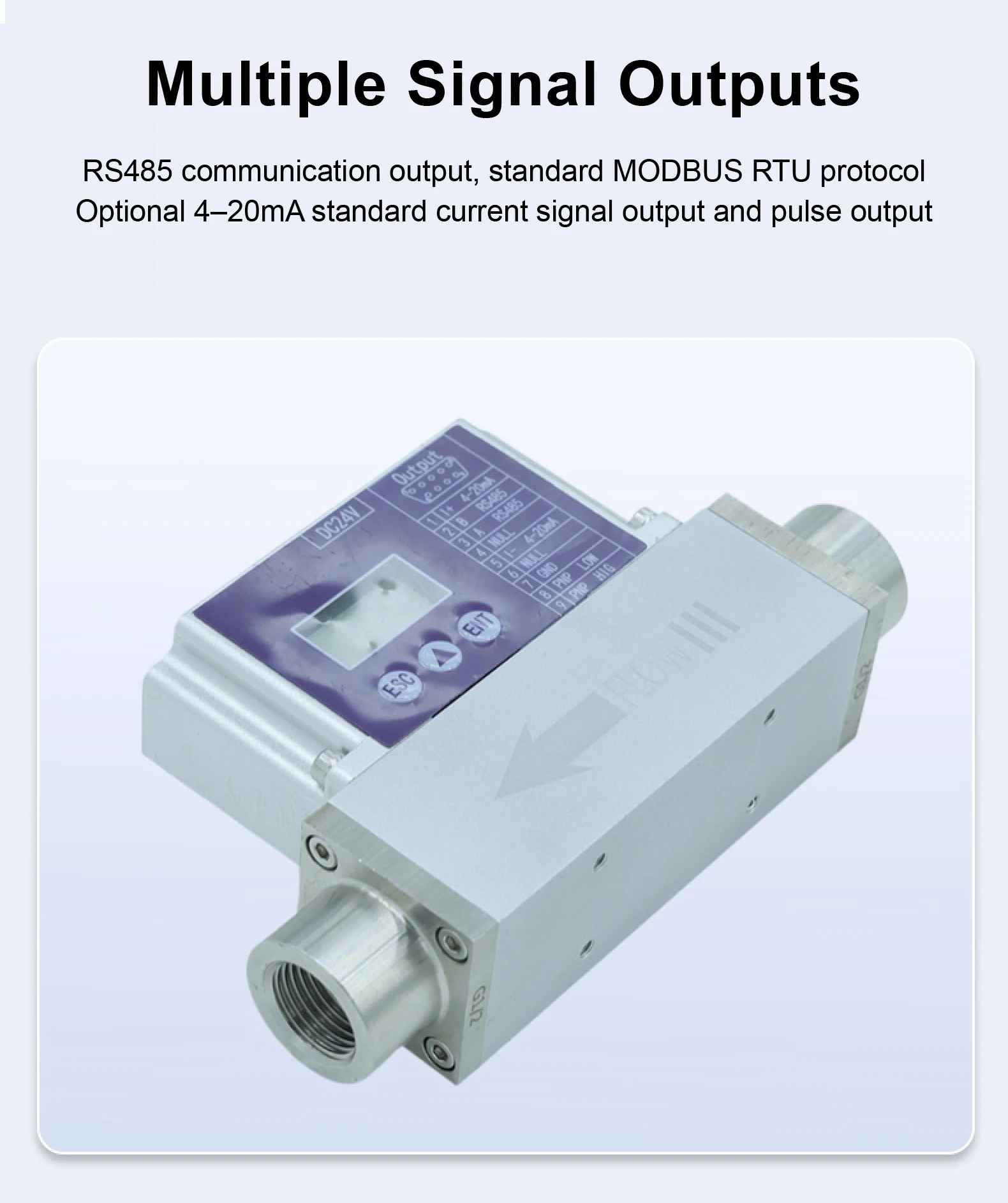High Precision Bidirectional Measurement Micro Flow Thermal Gas Mass Flowmeter Compressed Air Oxygen Nitrogen Argon
