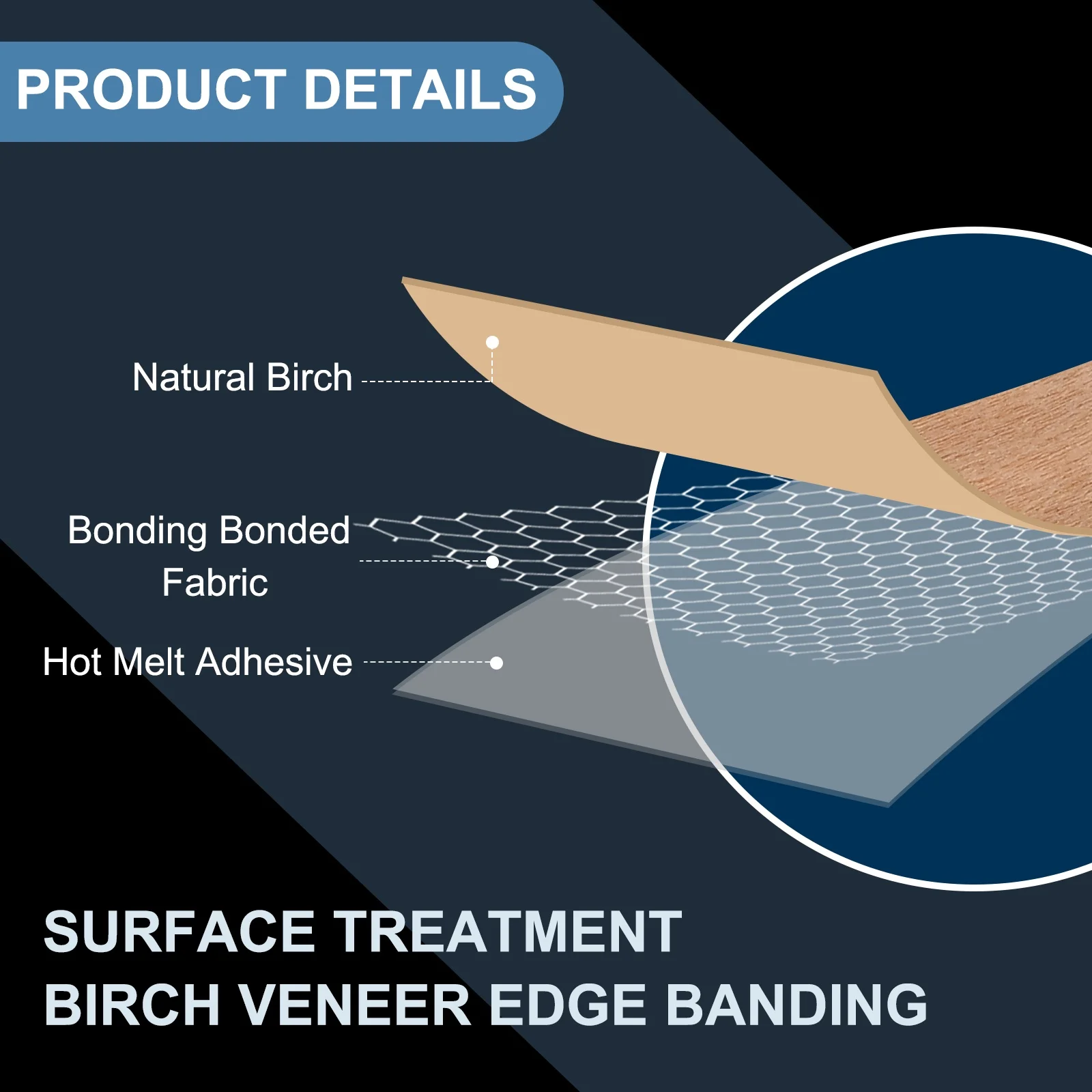 7.6m/15m/30.5m Cherry Edge Banding Wood Veneer Tape Pre-glued Flexible Plywood Edge Banding with Hot Melt Adhesive for Furniture