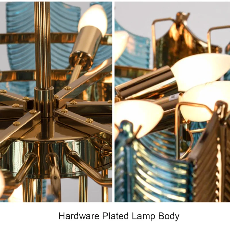 Modern Large Dining Room Dia.80cm Chandeliers Art Glass Lampshade Light Kitchen Office Pendant Lamp Home Luminaires