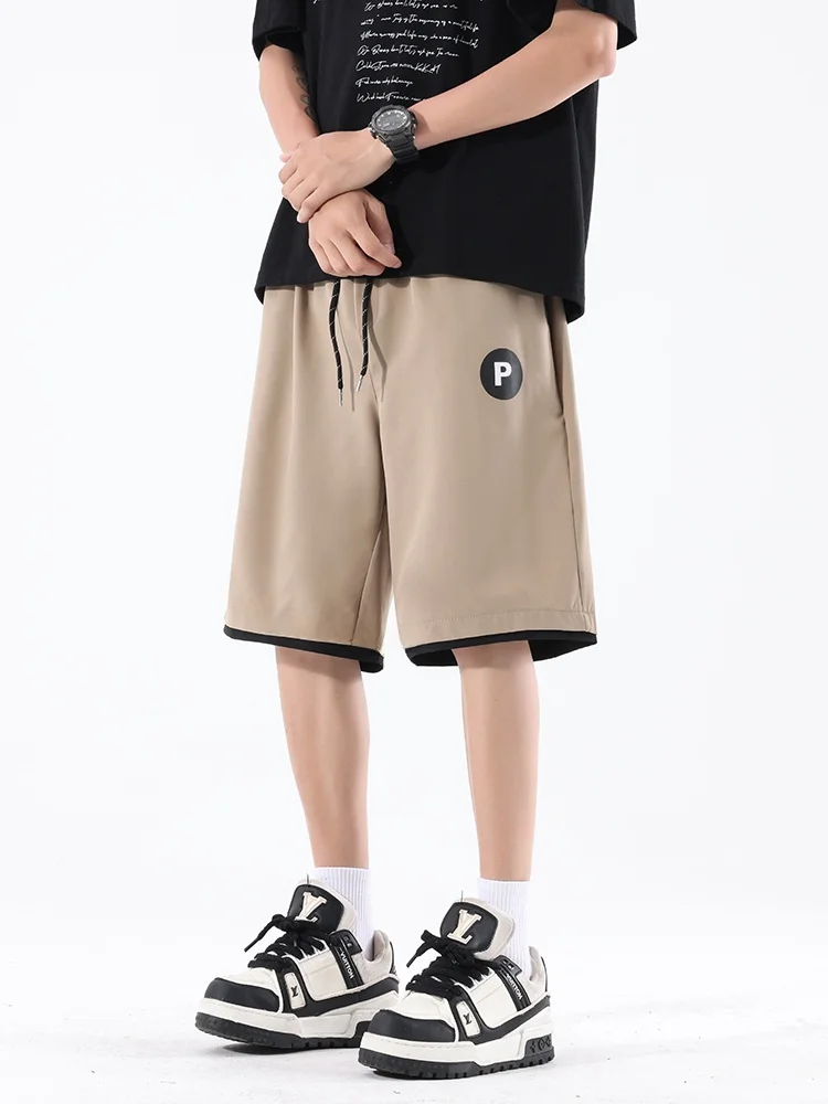 

Американский Ретро Ice Silk Thin Qui Dry Outdoor orts Мужские летние новые Sle Пара Модные брендовые спортивные повседневные брюки большого размера