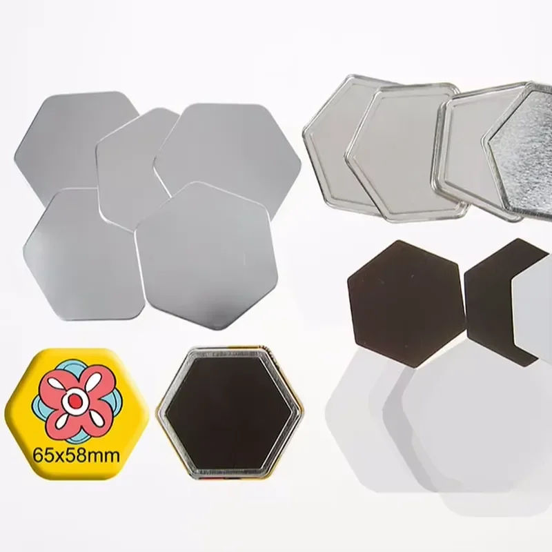 2026 DIY Hexagon Rubber Fridge Magnet Button