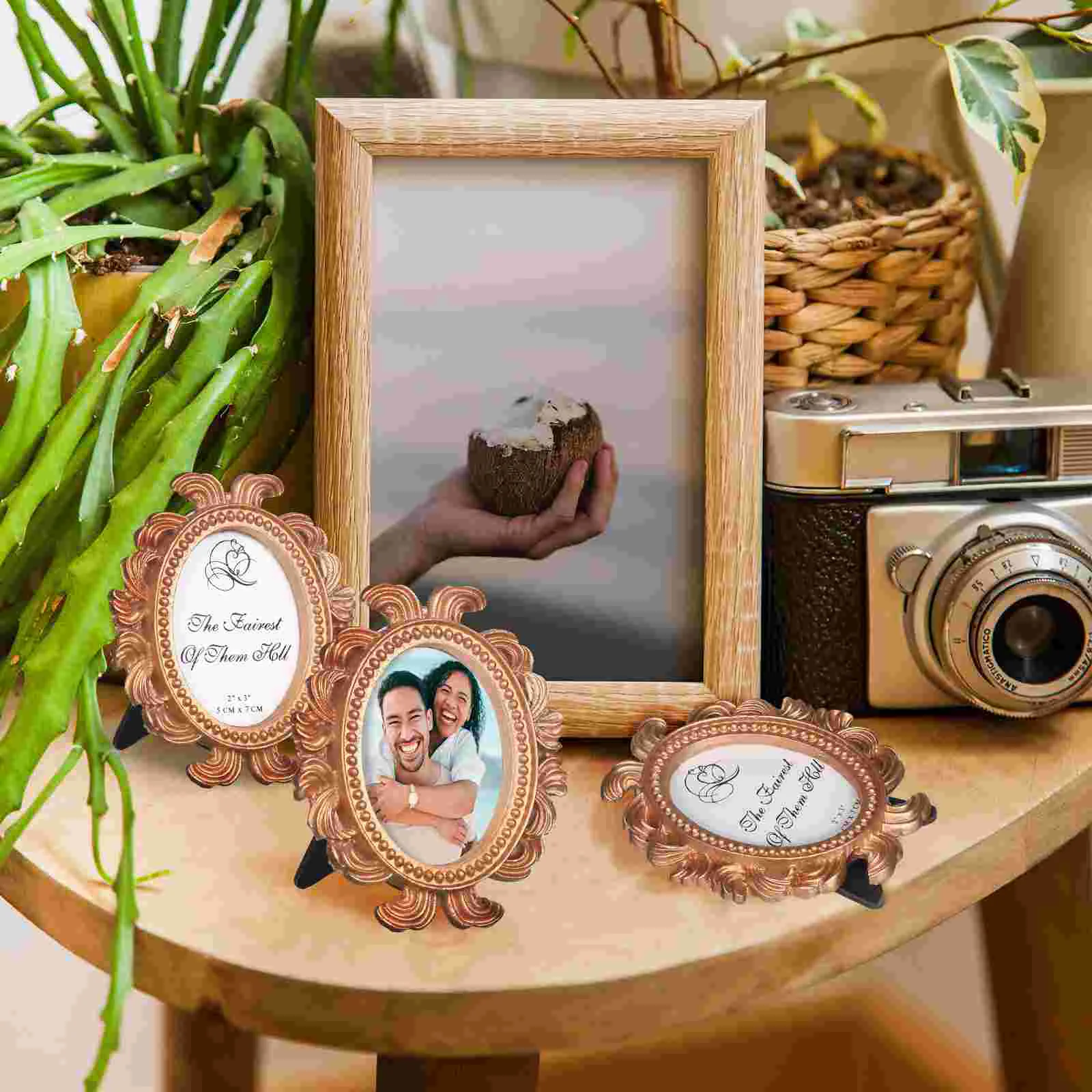 4 Pcs Mini Photo Frame Gold Frames Vintage Golden Ornaments Picture Kit Small Dropshipping