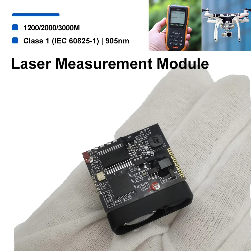 Laser Divergence Angle 1535nm Laser Rangefinder Module 3km Drone Targeting Eye-Safe UAV Max Range Building 4200m For FPV
