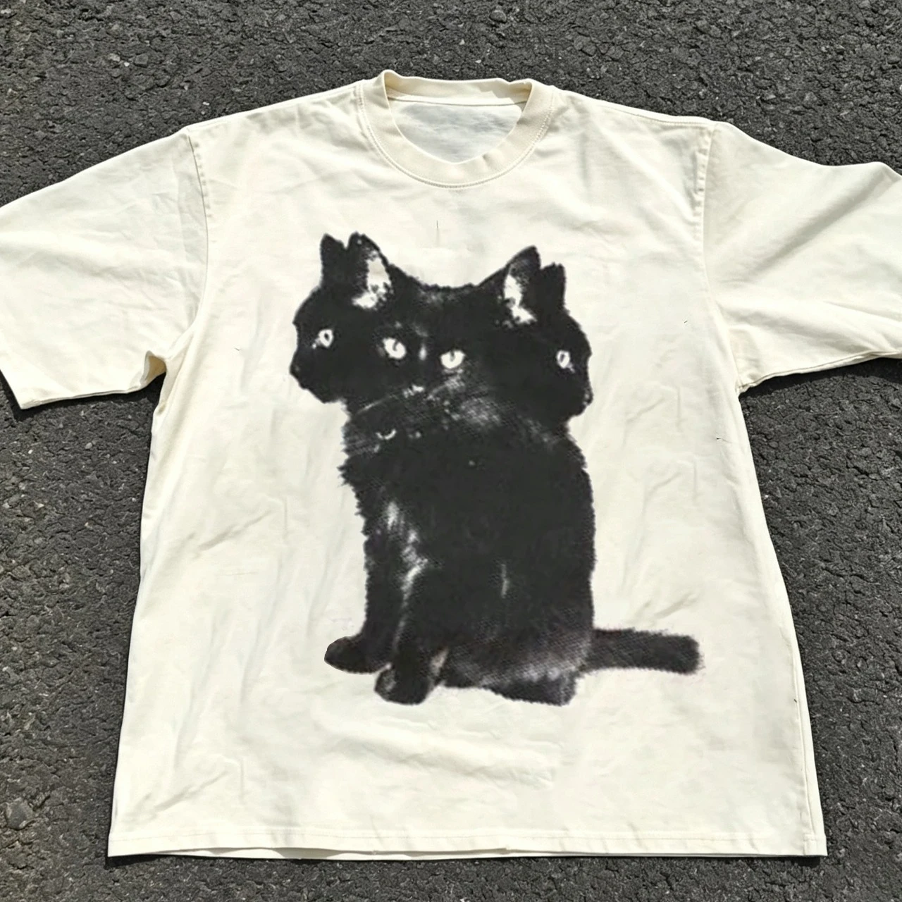 Classic Y2K Gothic Style T-shirt Print Oversized T Shirt High Street Shirts Gothic Round Neck Cotton Tops Mens Women T Shirt