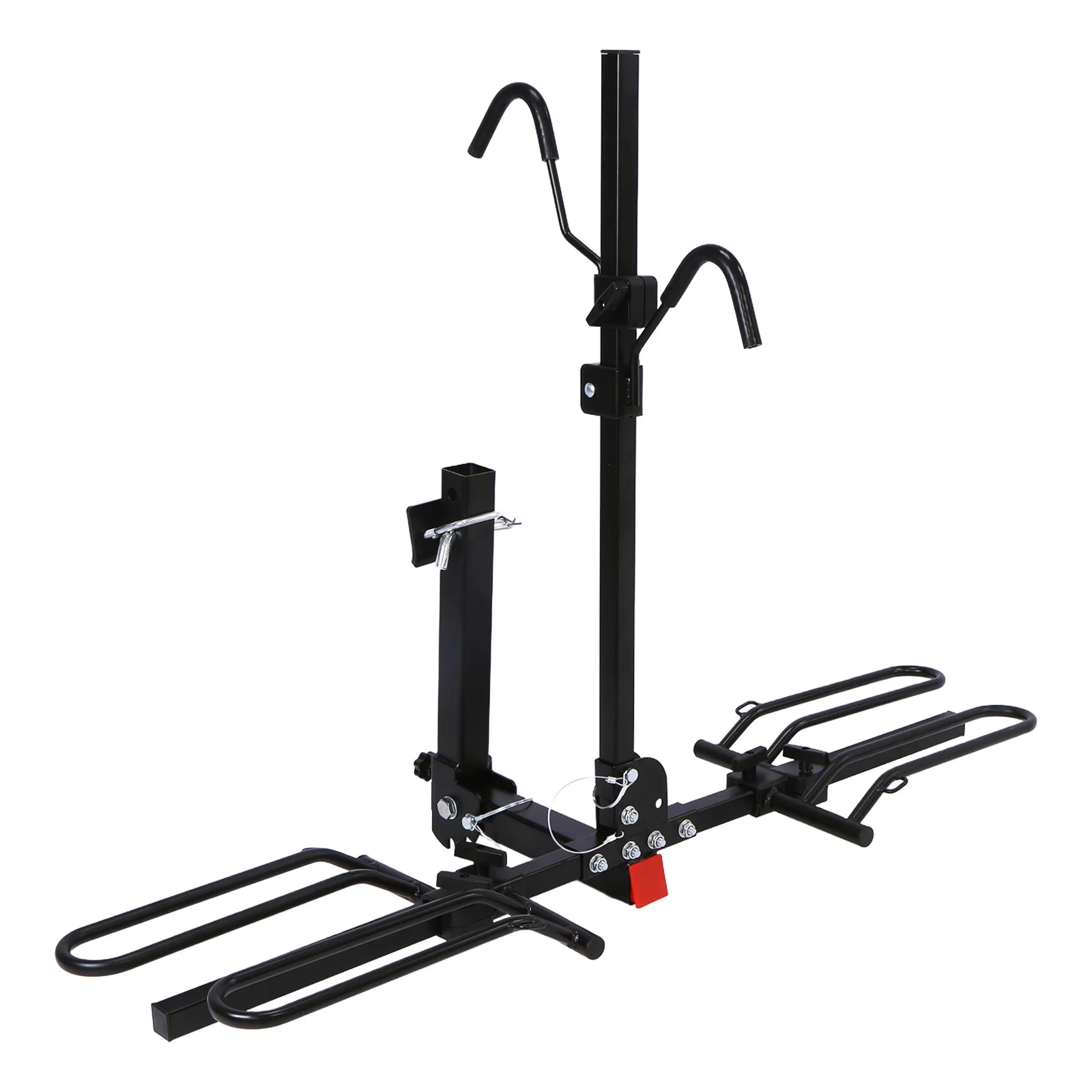 

2 Bikes Bicycle Carrier Rack Anti Wobble Tilting E Bike Carrier Foldable Car Rear Hanging Frame for Standard Fat Tire and E-Bike