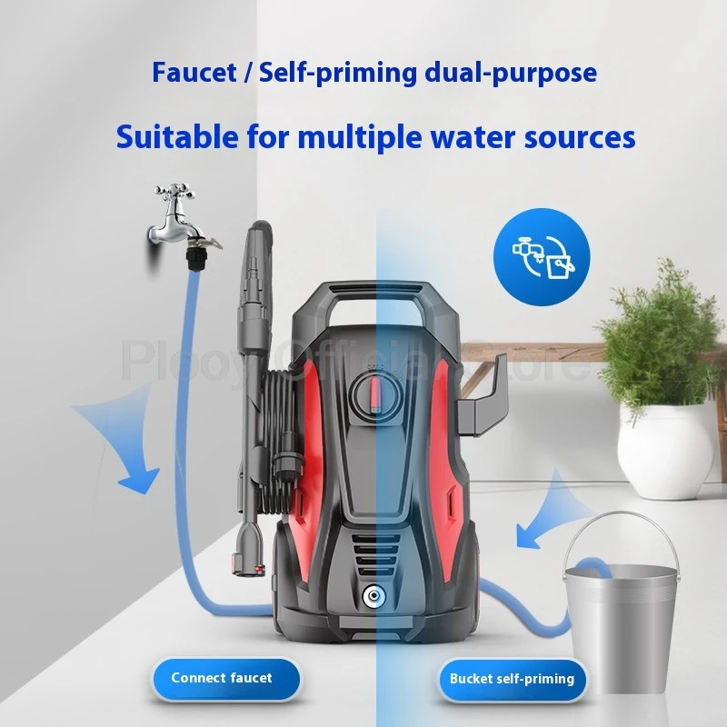 110bar ضغط مدفع المياه 1800 واط النحاس موتور آلة غسل سيارات مع مدخل المياه المزدوج المحمولة المنزل استخدام أداة تنظيف عجب قوية