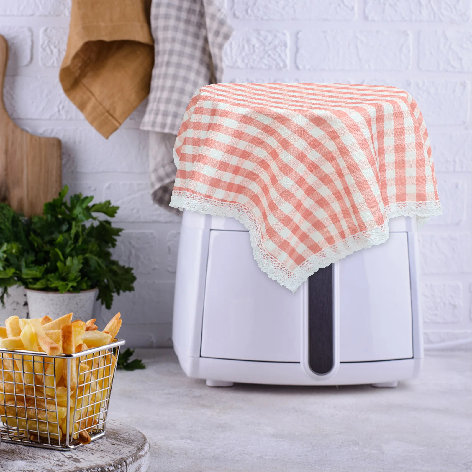 

Microwave Dust Cover Rustic Style Waterproof Oven Toaster Protector Multi-Functional Small Tablecloth Home Appliances Dust