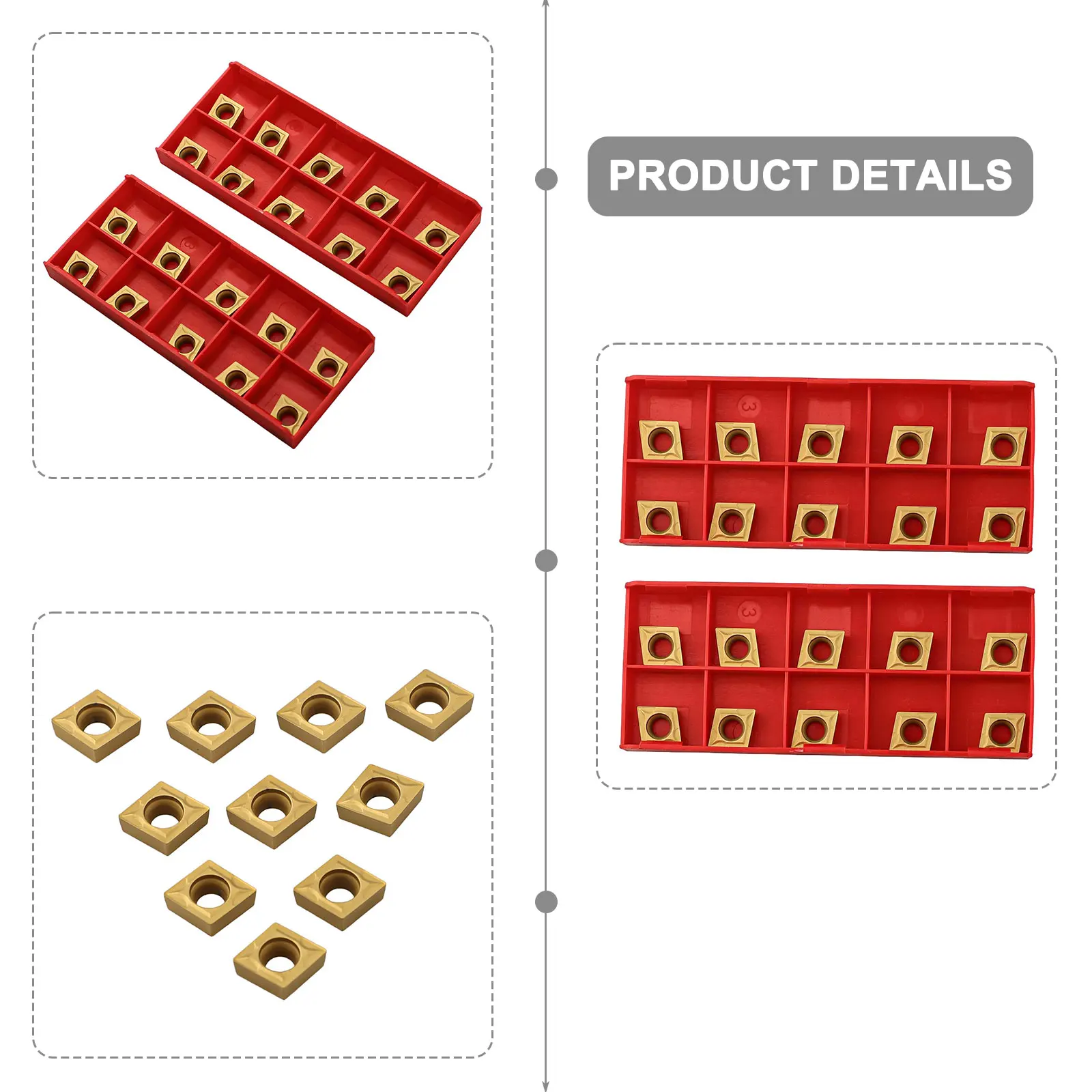 CCMT09T304 Insert Carbide Insert Practical Environment Strict Tolerances Versatile Processing Cast Iron Performance