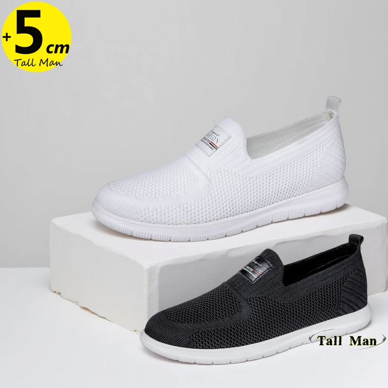 

Elevator Height Fashion Loafers Men's Summer Mesh Sneakers Sports Shoes Plus Size 37-45