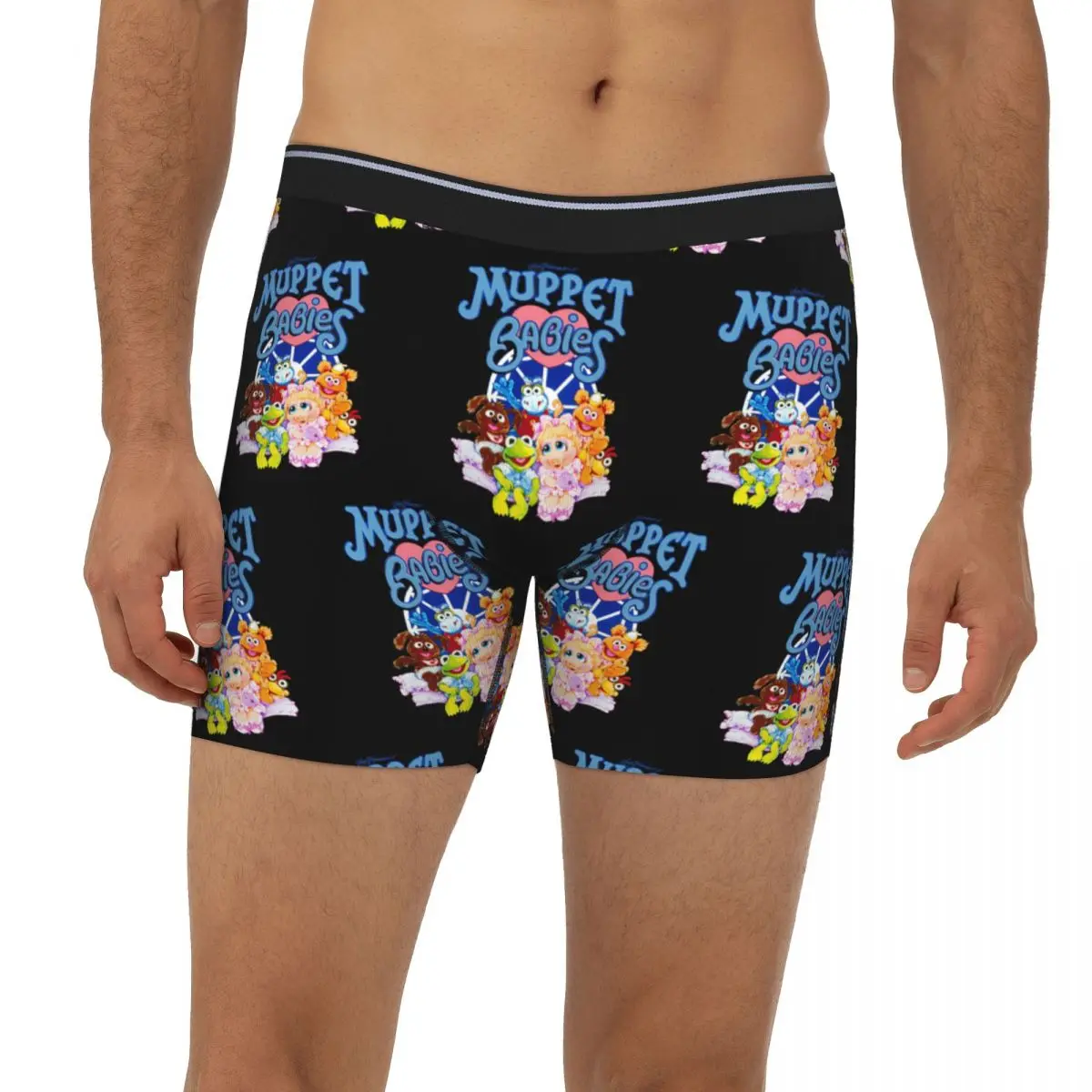 

Muppet Babies Long Boxer Underpants Short Men's Panties Ventilate Underwear for Homme Man Boyfriend Gifts
