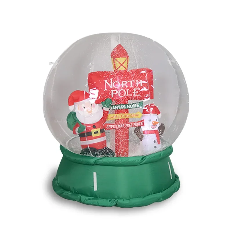 

Christmas Inflatable Snow Santa Crystal Ball Interior Ornament Ornament