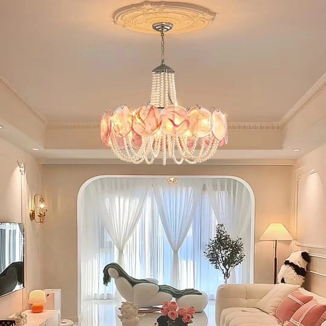 Modern Murano Glass Pendant Lights For Dining Table Living Room French Glass Hanging Chandeliers For Bedroom Restaurant Lighting