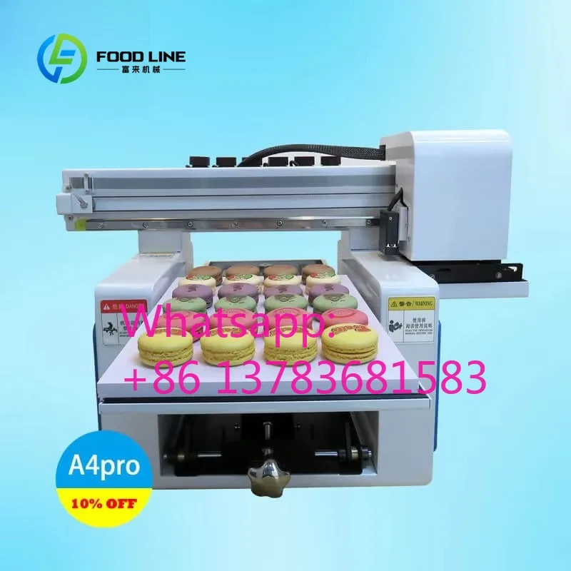 

New Arrival Edible Macaron Cookie Printer Small A4 Format Cookie Printer Printing Machine with Dx10 Printhead Customized