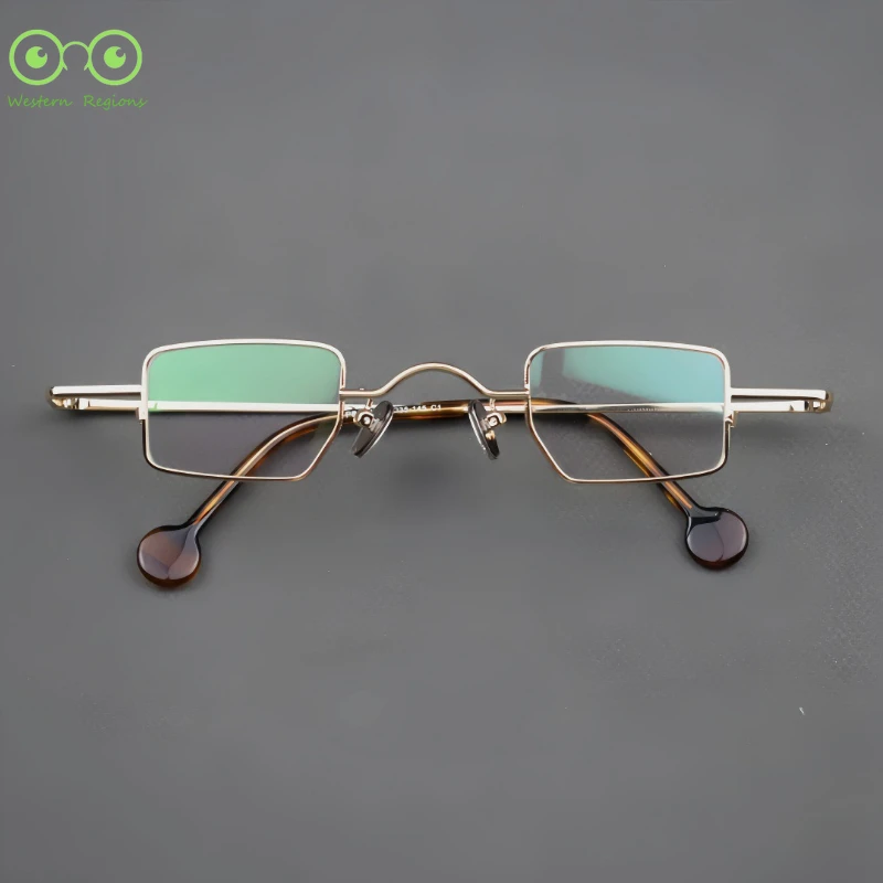 

Ретро-очки в стиле хип-хоп с металлическими ацетатными дужками, мини-оправы для уличной фотографии, забавные очки «Маленький принц», модные, индивидуальные