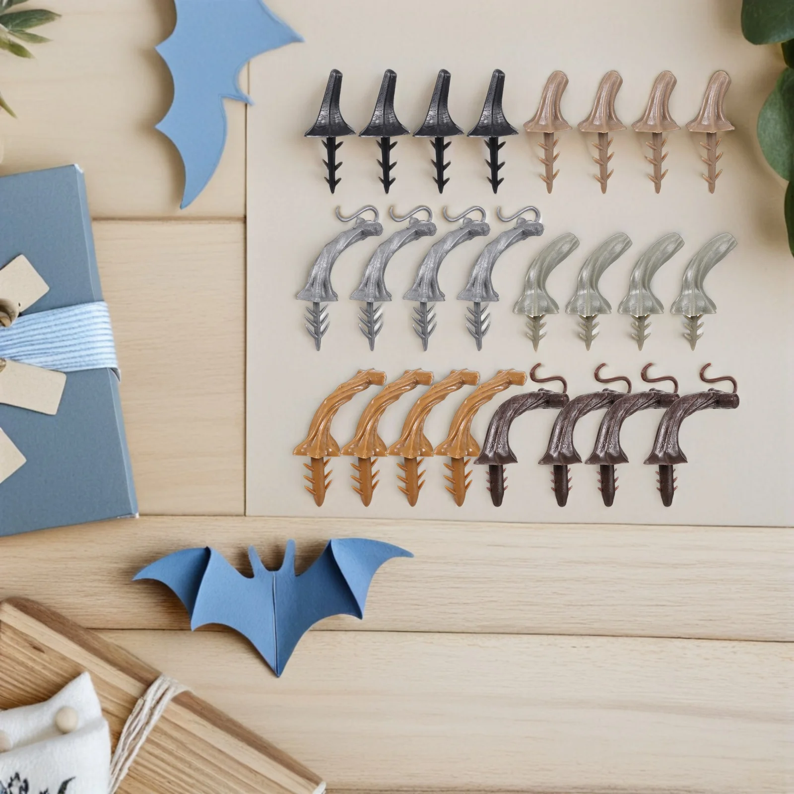 

Pumpkin Handle 24pcs DIY Plastic Stems for Harvest Decoration Festival Craft Pumpkin Head Making Accessory Set