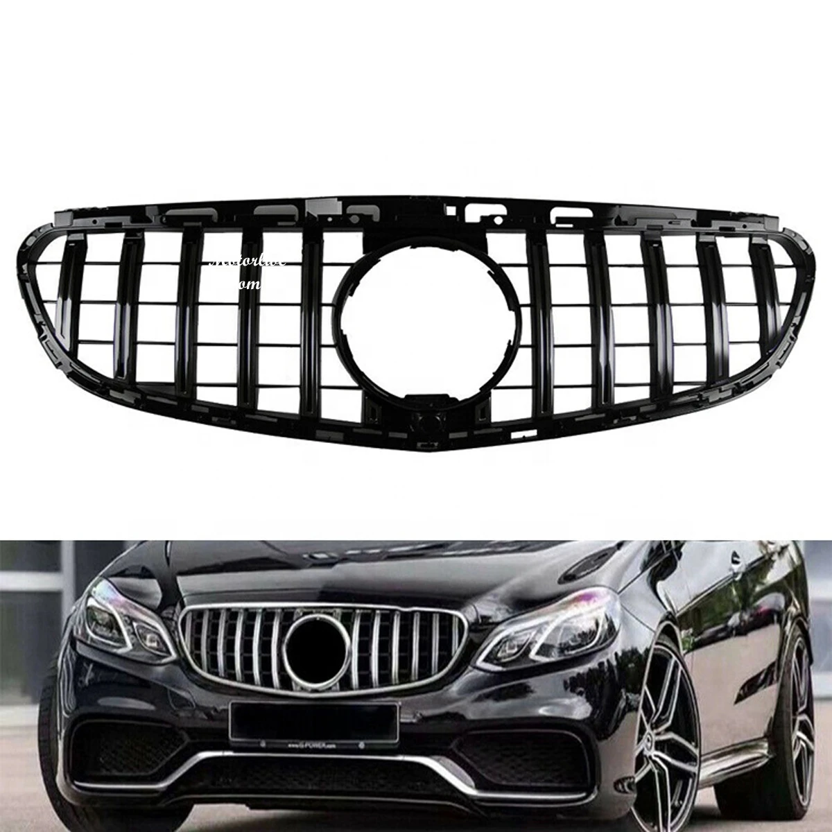 Front Bumper Grille Diamond For Mercedes Benz E Class W212 E63 Silver 2013-2015