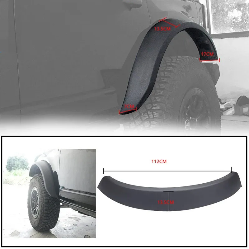 Body Kit Parts PP Material Wide Wheel Arch Flares Fender Flares For Ford Bronco 2021 2022 2023