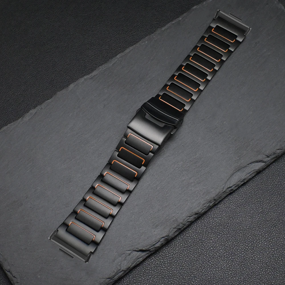 Homem pulseira para huawei relógio ajuste 3 4 4pro luxo titânio banda para huawei ajuste 4 pro cinta correa acessórios para huawei fit4 3