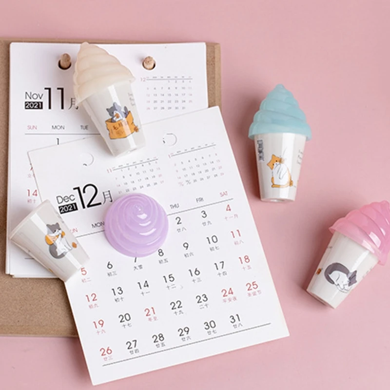 กระเป๋าดินสอ Sharpener การ์ตูน Sharpener สำหรับ (6-8มม.) HB 2B นุ่มถ่าน Hard ถ่านดินสอสีแต่งหน้าดินสอ