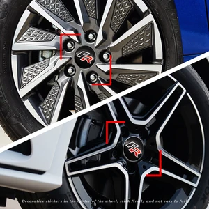 Car wheel hub cap stickers, self -kidney lid of the emblem, emblem for Seat Leon, Leon, Cupra, MK1, MK2, Ibiza, 6J, 6f, 1p, 5f, FR, Changing, 56mm, 60mm, 4 PCES 8 Main Sales Centers Seat FR - №2