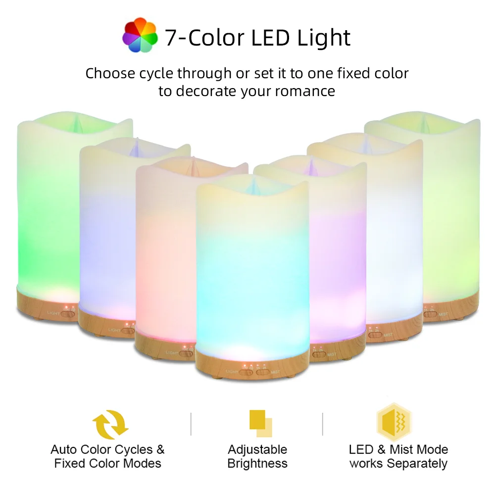 Diffuseur d'arômes veilleuse avec minuterie humidificateur hydratant pour la relaxation à domicile et l'amélioration de l'atmosphère