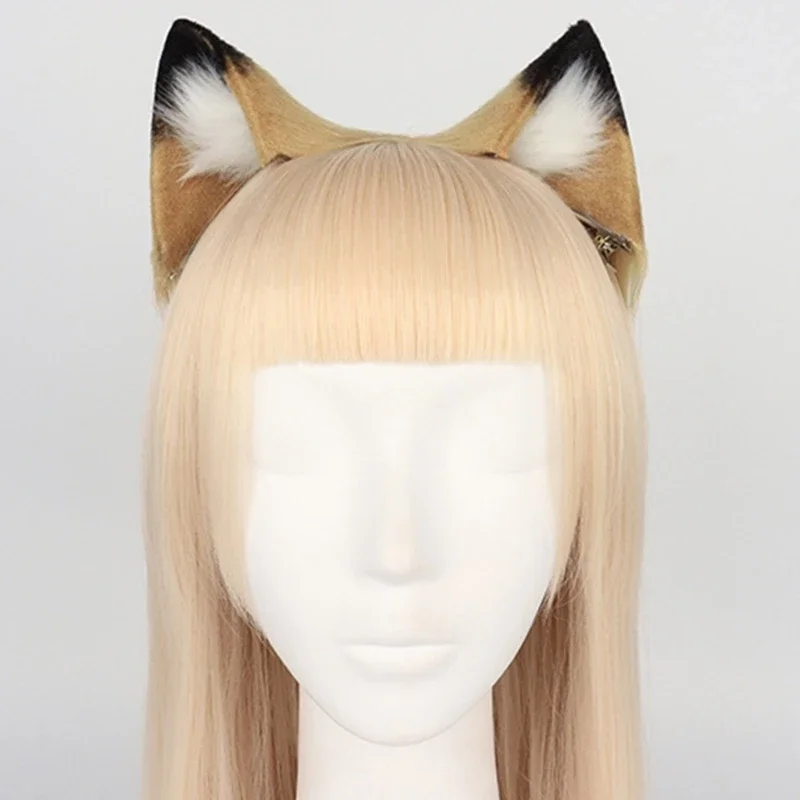 ผู้หญิงเล่นบทบาทเครื่องแต่งกายสิงโตอุปกรณ์เสริม Lion Ears Headband ชุดหางสำหรับเสื้อผ้าฮาโลวีนคอสเพลย์ Props R7RF