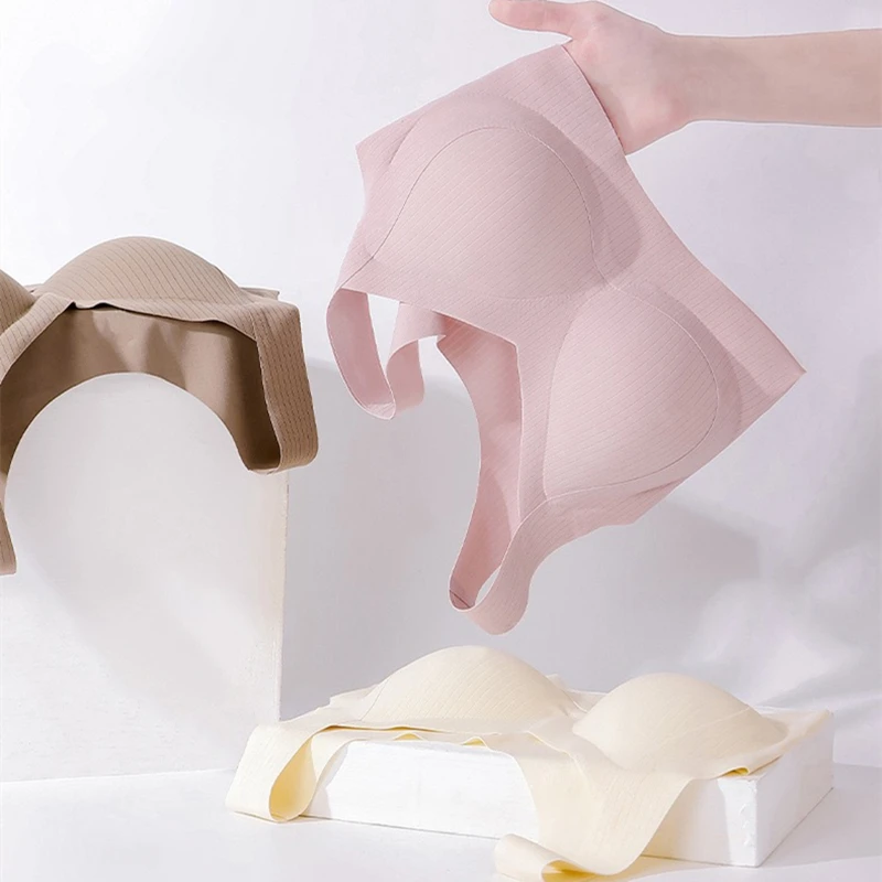 Pohodlné, jednodílné, bezproblémové pevné košíčky, dámské spodní prádlo, sportovní vesta s krásnými zády, velká velikost na spaní, tenká podprsenka - náhled 6