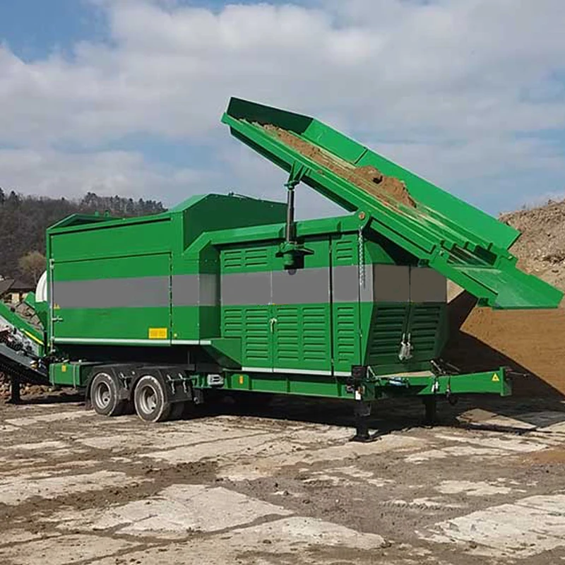 

【Hot】Topsoil Soil Mobile Trommel Screener Compost Rotary Drum Screen Machine Small Stone Sieve Machine for Sawdust Wood Chips Re