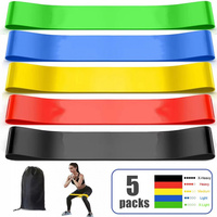 1-5Pcs Fitness Workout Equipment Rubber Resistance Bands Yoga Gym Elastic Gum Strength Pilates Crossfit Women Weight Sports