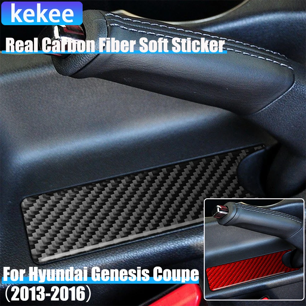 

Настоящее углеродное волокно, автомобильные аксессуары, центральный ручной тормоз, декоративная крышка, мягкая наклейка для Hyundai Genesis Coupe 2013 2014 2015 2016