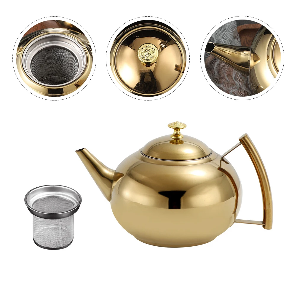 

Kettle Tea Pots Stainless Teapot Small Stovetop Handle Steel Teapots with Cover Miss