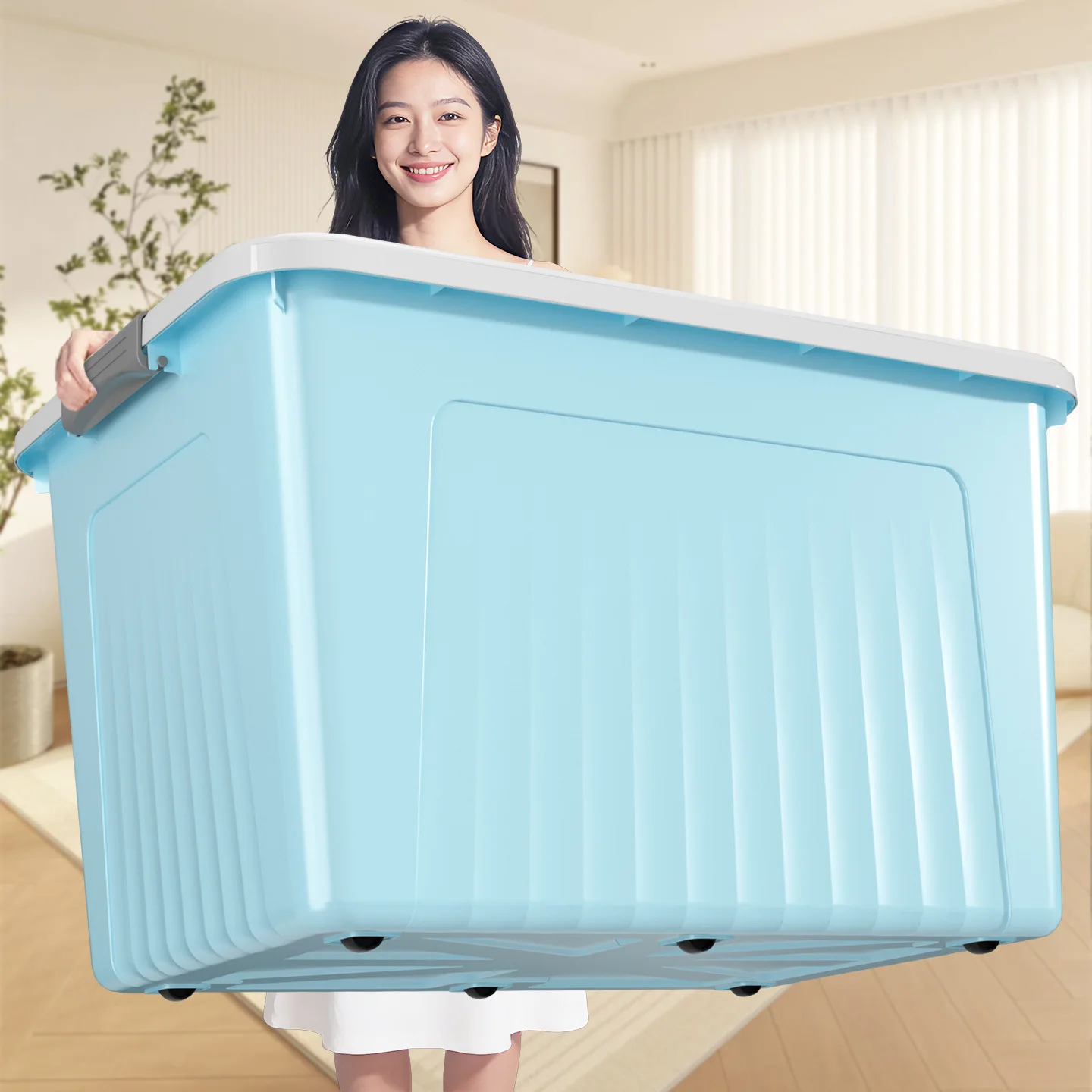 Large Capacity Clothes Storage Box Lid Included Wardrobe Organizer Toy Storage  Large Capacity Home Clothes Organization
