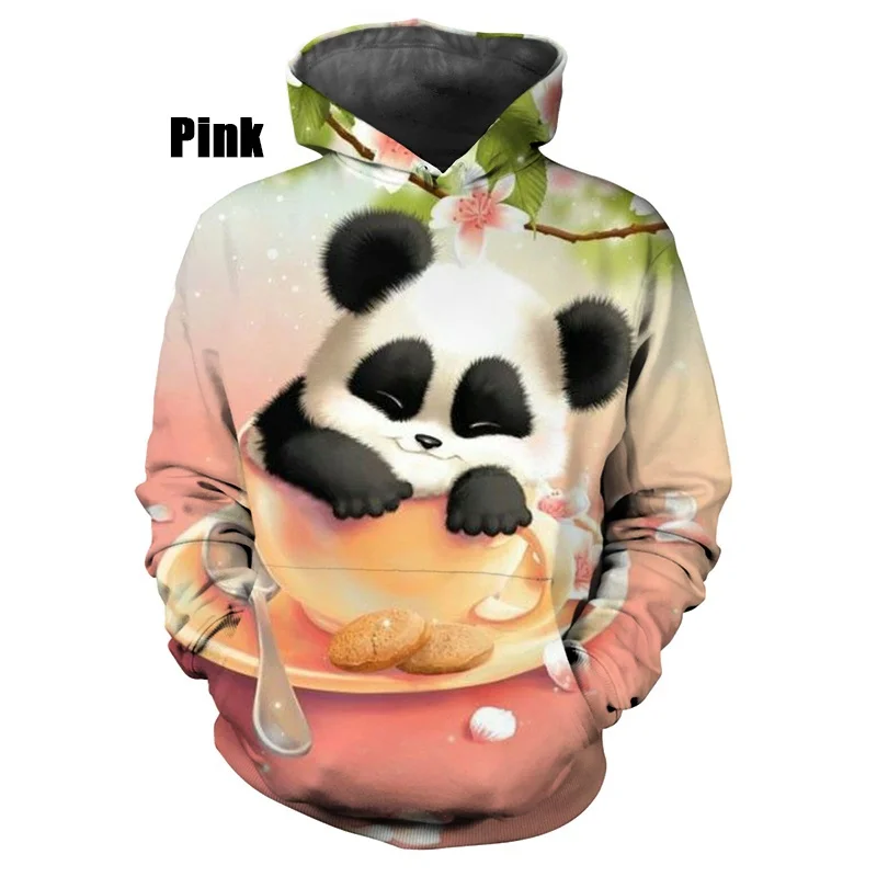 Panda Casual Long Sleeved Pullover Sweatshirts Men and Women Sports Sweatshirts Loose Tops XS-5XL