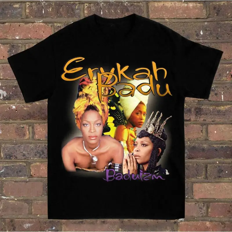 

Популярная футболка Erykah Badu для фанатов, черная, размеры от S до 5XL