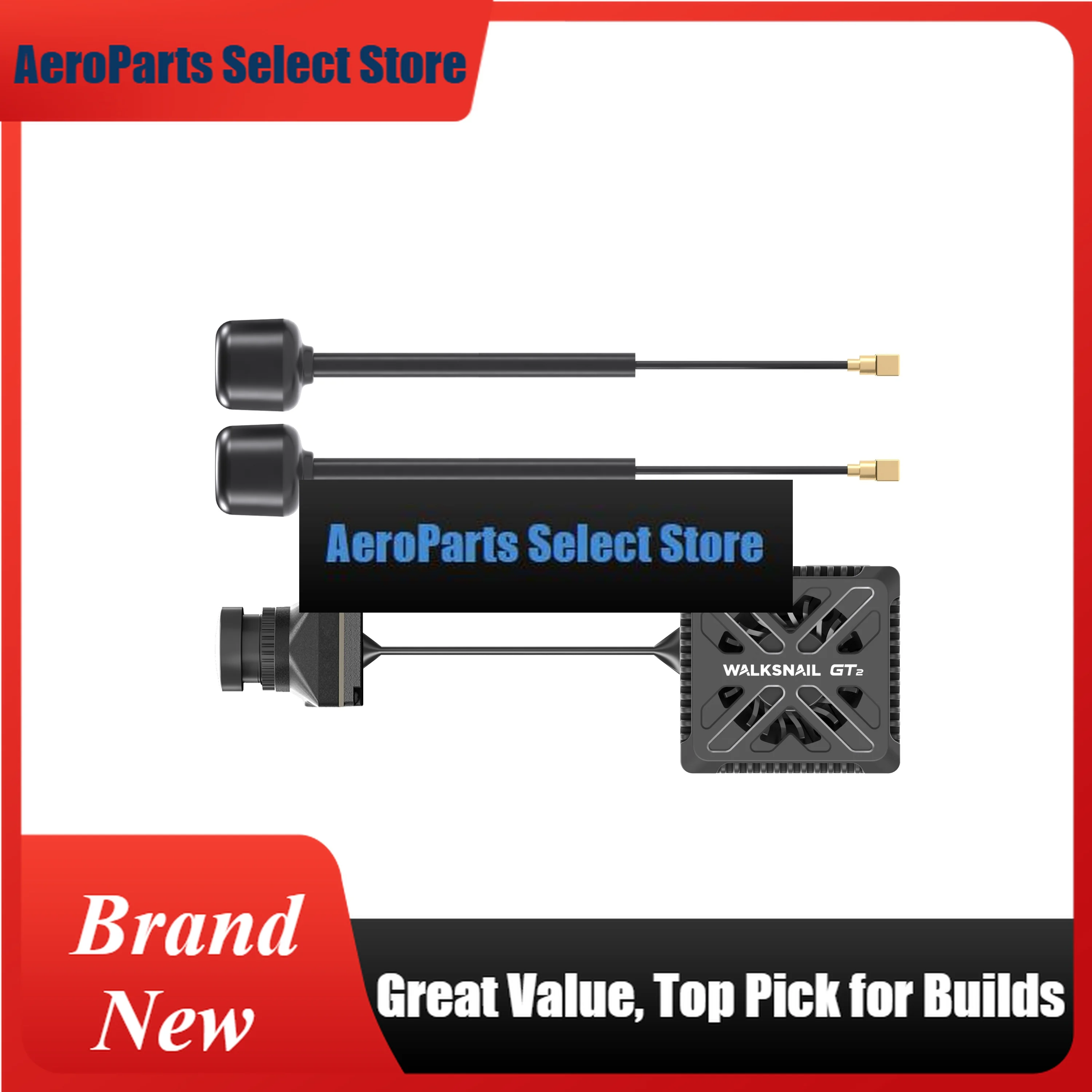 AeroPartsCADDXFPV Walksnail Avatar GT2 Kit 2W VTX Type-c IMX385 Sensor HD Camera Long-Distance Night Vision Image Transmission K