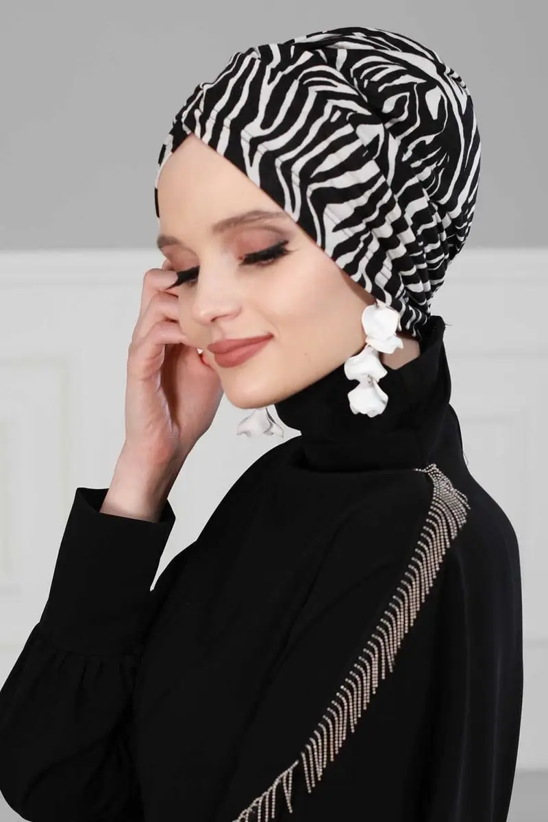 Hijab osso zebra modelado