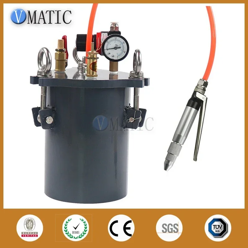 Free Shipping Fluid Glue Adhesive Dispensing Stainless Steel Pressure Tank With Pneumatic Valve Equipment Set