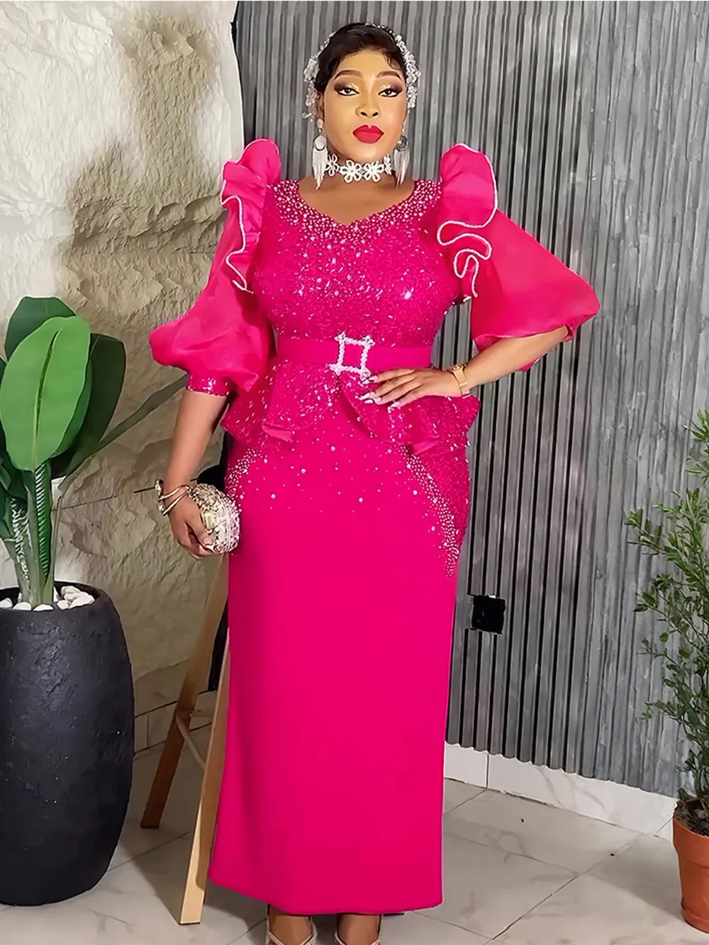 

Вечерние платья больших размеров для женщин, роскошное африканское платье, элегантное длинное платье для свадебной вечеринки, женская одежда Анкара, наряды 2025