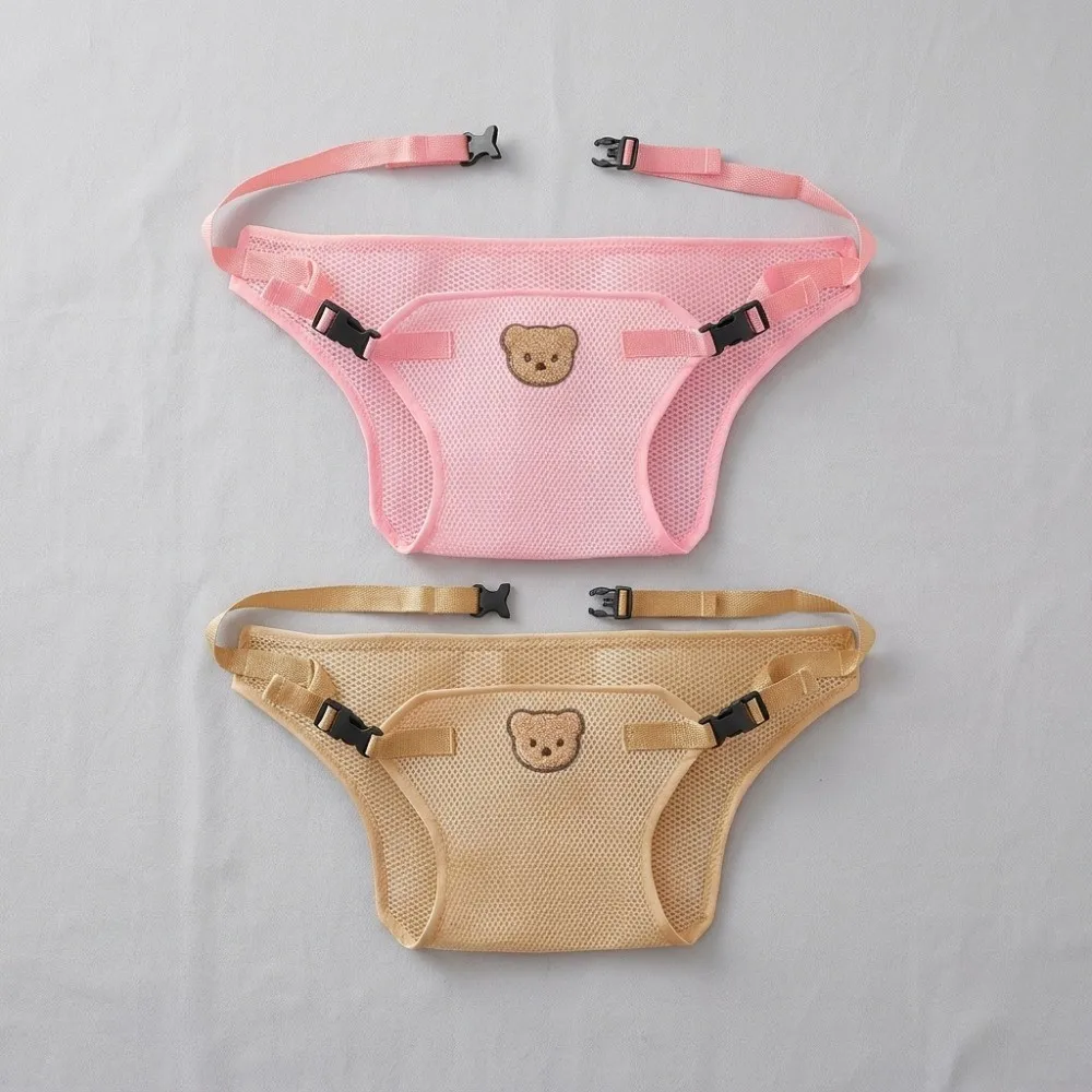Soft Fabric Baby High Chair Safety Strap Skin-friendly Breathable Mesh Dining Chair Seat Belt Easy to Install Bear Pattern
