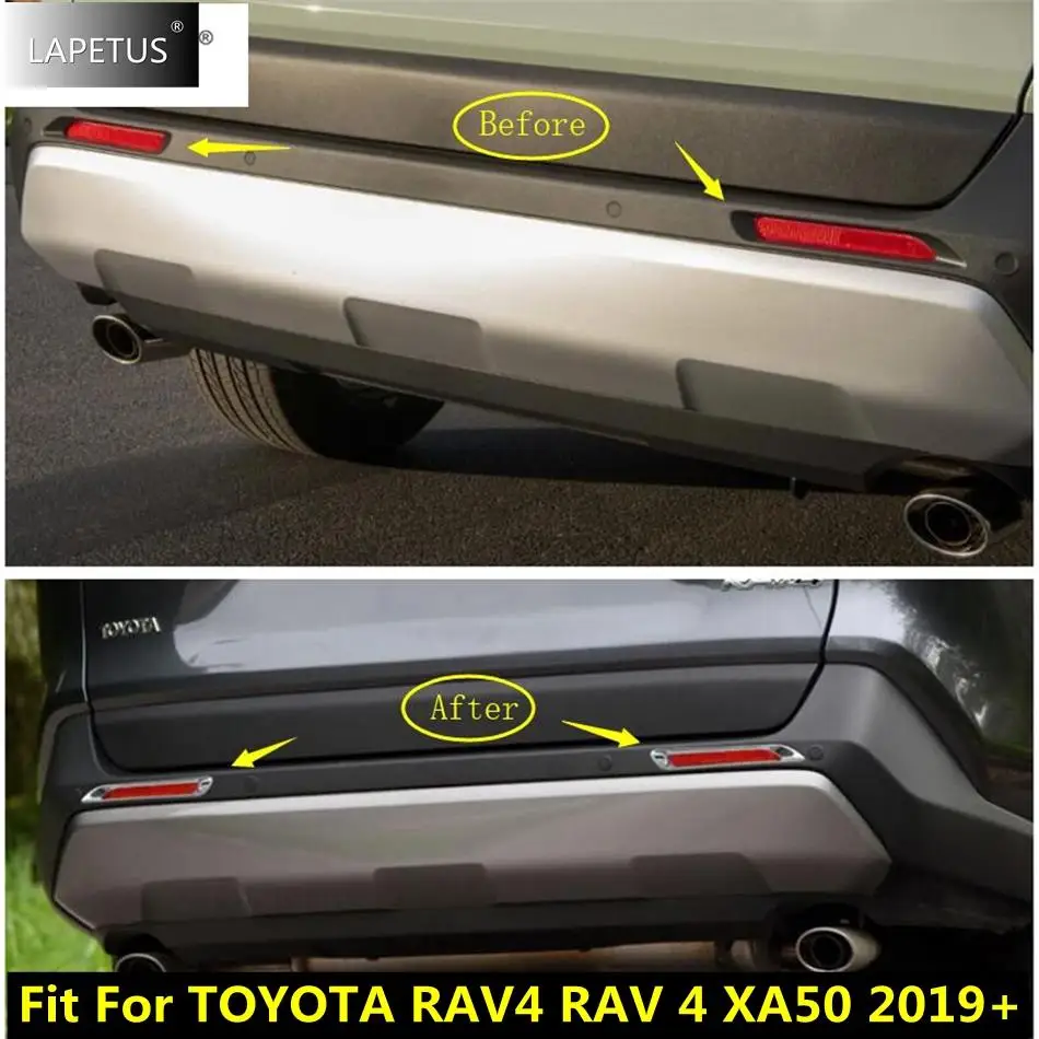 

ABS Chrom For TOYOTA RAV4 RAV 4 XA50 2019 - 2024 Rear Tail Fog Lights Foglight Lamps Decor Cover Trim Auto Exterior Accessories