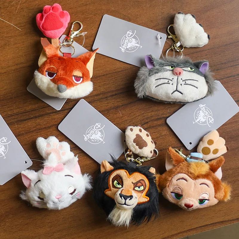 

Lucifer Mary Cat Keychain Plush Toy Cute Lion Cat Paw Soft Stuffed Animal Cartoon Doll Bag Pendant Collectible