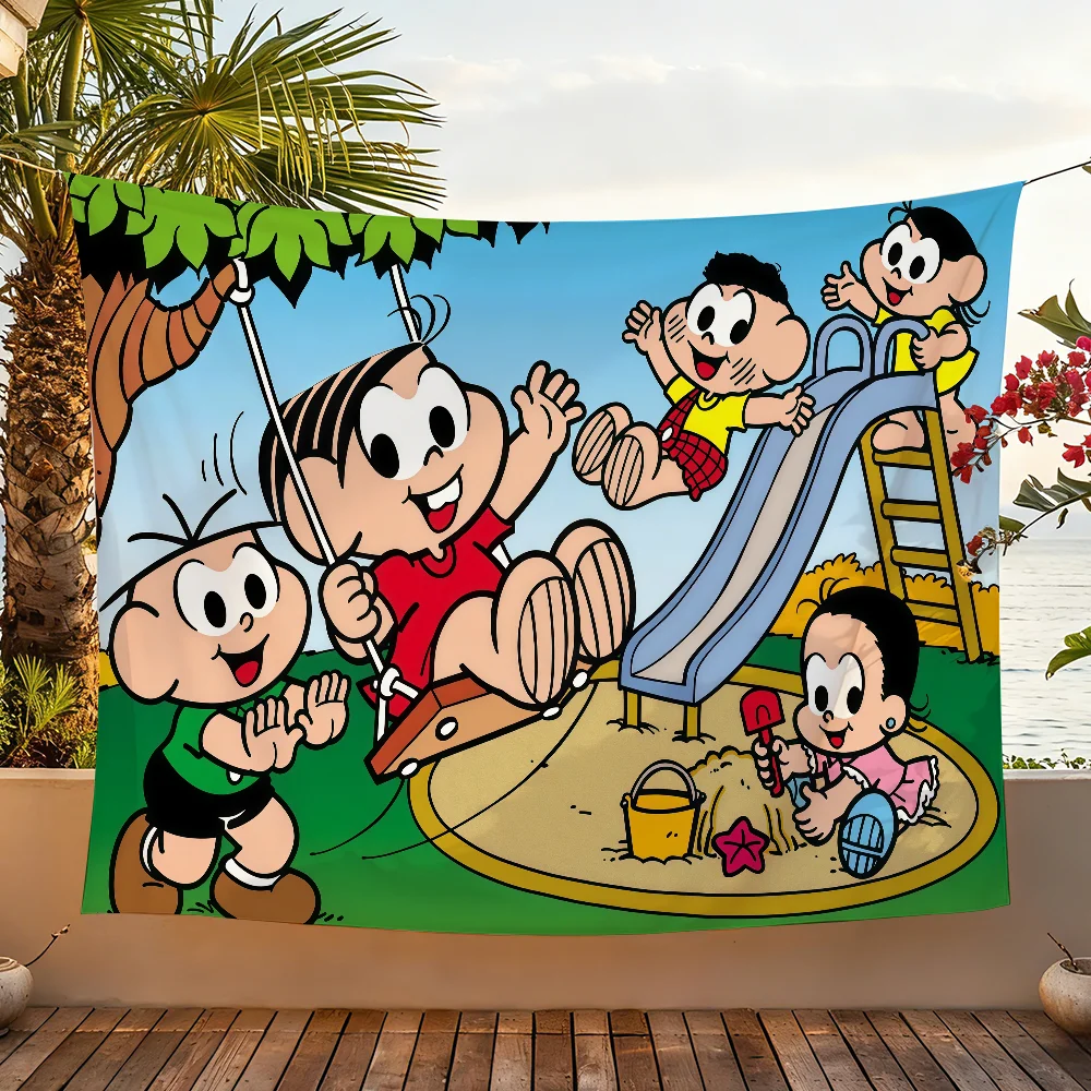 Cartoon T-Turma da M-Monica-S Flag For Garden Party Living Room Home Wall Decor Banner Bedroom Outdoor Tapestry
