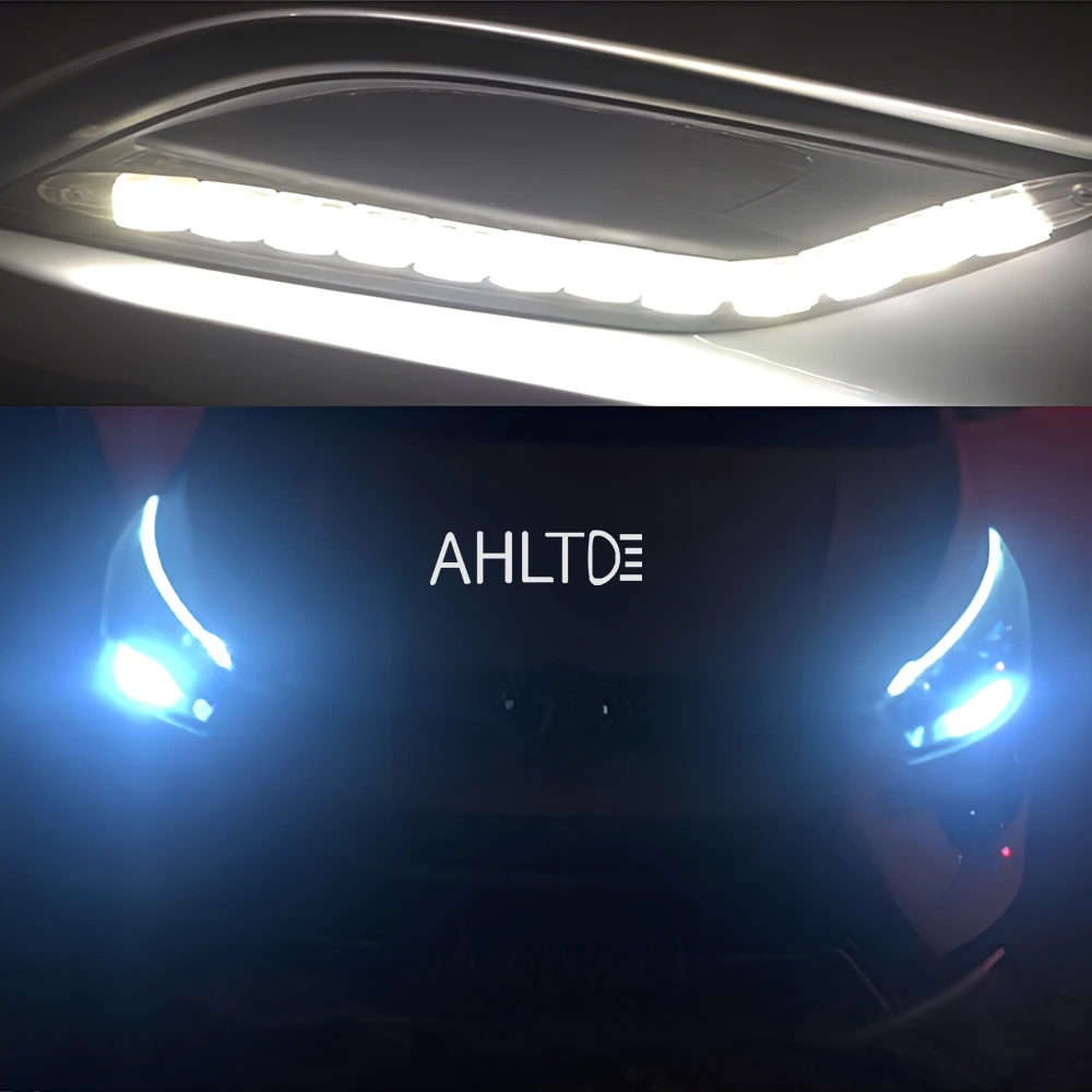 1pcs Car DRL Daytime Running Lights Flexible 6LED Waterproof Colorful headlight Driving Fog Bulb Turn Signal Lamp Auto Styling
