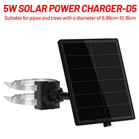 5W Solar Panel for Outdoor Camera IP66 Waterproof Solar Charger Built in Battery Slot With Cable 5V/6V/9V/12V DC Output