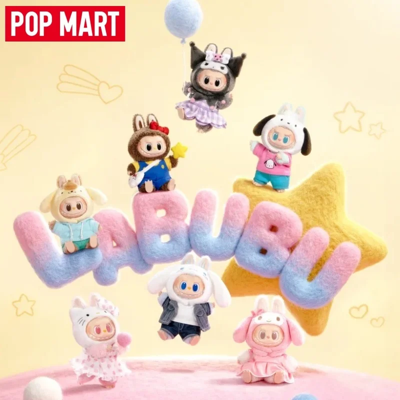 

POPMART Серия «Монстры × Персонажи Sanrio»: Виниловый плюшевый брелок-подвеска, коллекционная кукла в слепой коробке, милый шарм для сумки, подарки