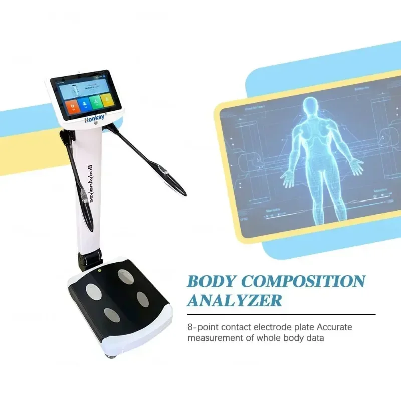 Human Full Body Composition Analyzer Machine Bioimpedance System Test Device with Printer Human Element Analysis Equipment